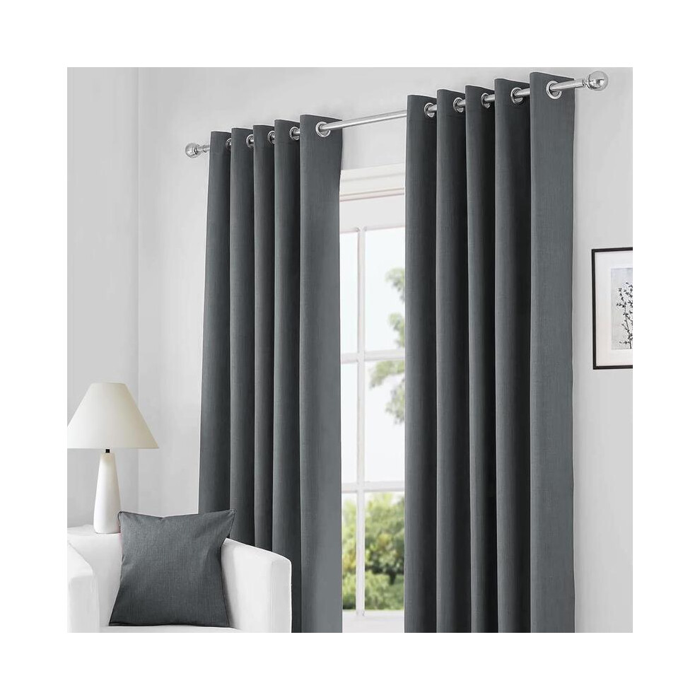 (Charcoal Grey, 66" X 72" Inches) Thermal Blackout Drapes â Energy-Efficient, Soundproof Curtains with Modern Eyelet Design, 7 Stylish Colors-image-OPC-PJJDXXR-NEW