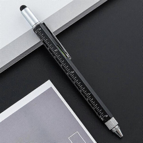 (black)6 In 1 Multi Tool Pen Gift For Men Christmas Stocking Fillers For Him 1