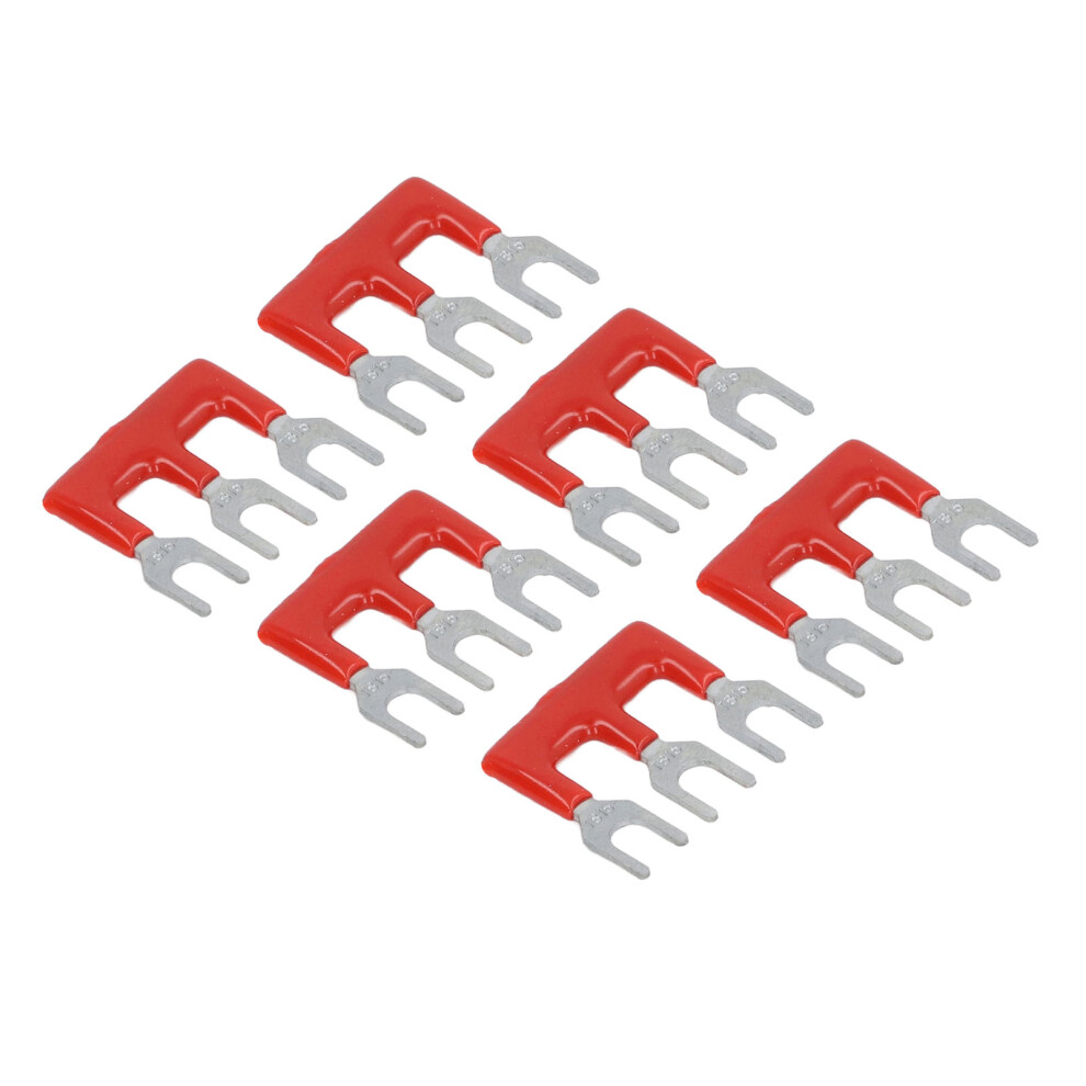 20Pcs Copper Fork Terminal Strips Jumper Block Pcb Mount 400V 15A Red Tb 1503 7621339449327