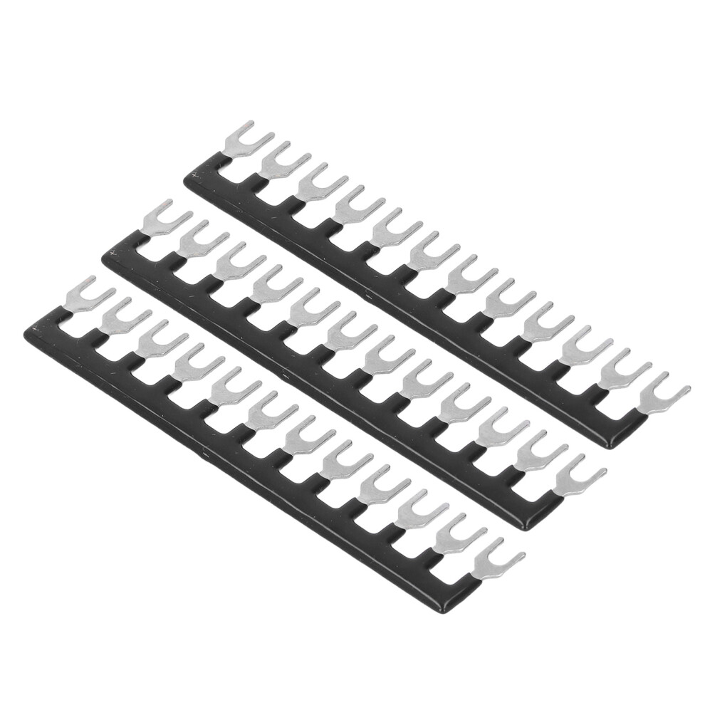 10Pcs Barrier Strips Fork Type Terminal 8Pos 400V 15A Black Tb-1512 4161339449338