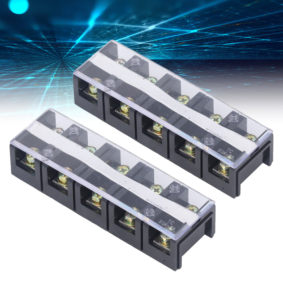 5 Position Dual Row Terminal Strip High Current Terminal Block 600V 60A 9371339449749