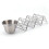 Stainless Steel 3-Grid V-Shaped Taco Holder Rack with Sauce Cup 1