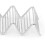 Stainless Steel 3-Grid V-Shaped Taco Holder Rack with Sauce Cup 7
