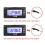 4-in-1 Motorcycle Voltage & Temperature Gauge DC12V, Blue Backlight 4