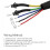 4-in-1 Motorcycle Voltage & Temperature Gauge DC12V, Blue Backlight 3