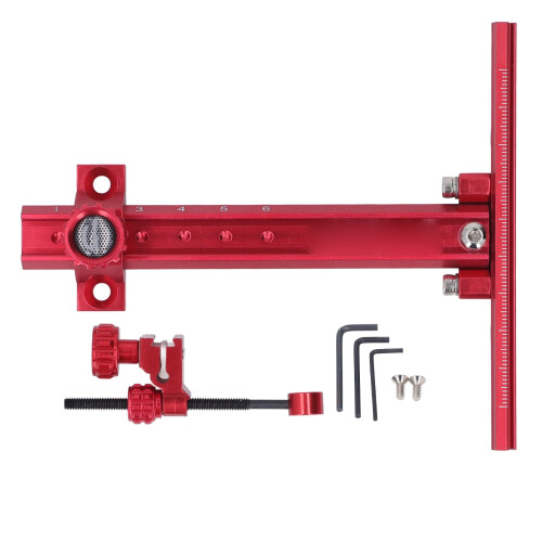 Adjustable Red Metal T-Shape Archery Recurve Bow Sight for Competition 1