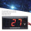 12V Motorcycle LCD Water Temperature Gauge 22mm Sensor Adapter 8