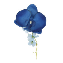 Elegante blaue Hochzeitsblumen-Büschel, 5 Stück, künstliche Hochzeitsblumen, wiederverwendbar