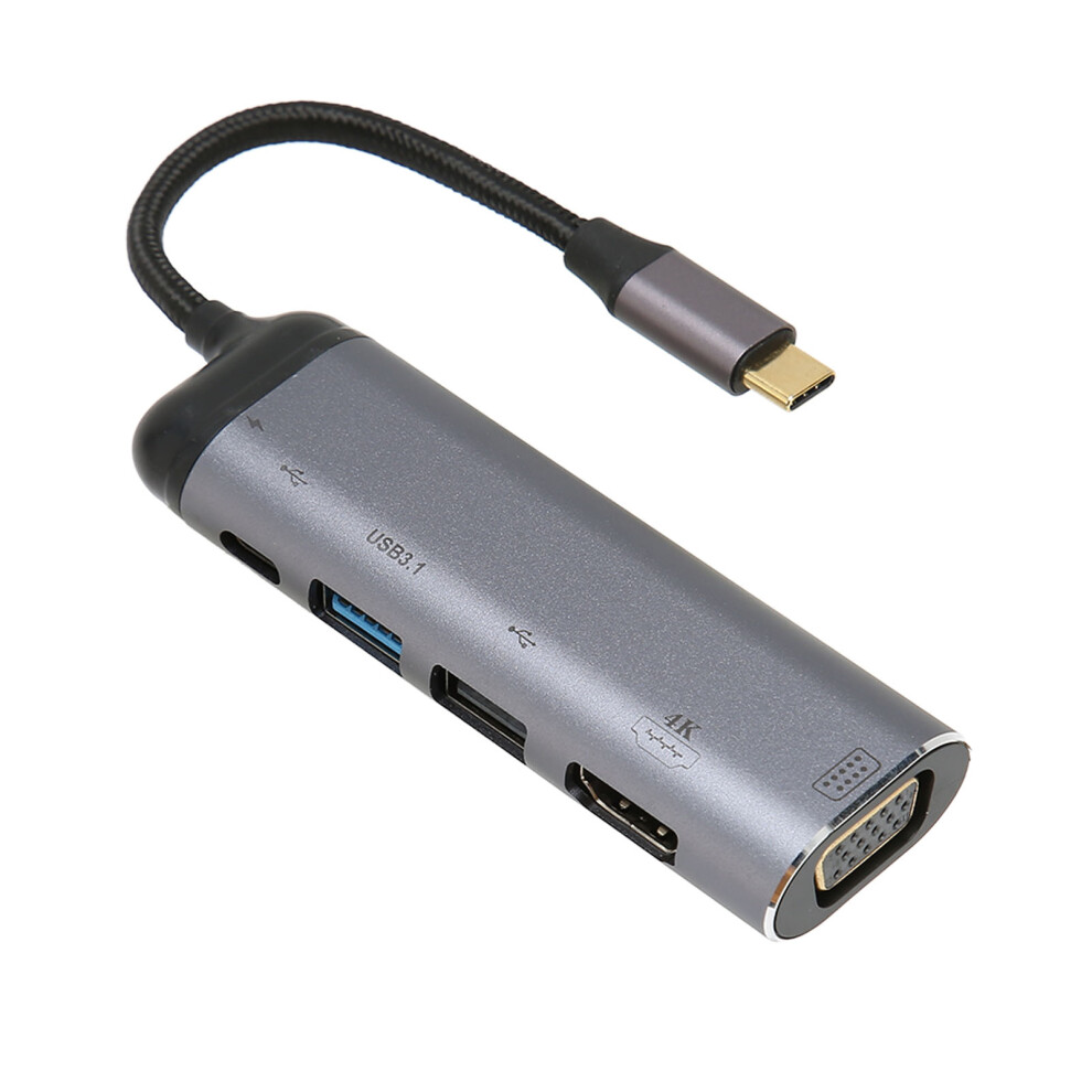 6-in-1 USB C Hub with VGA, HDMI, PD 100W for Mobile & PC-image-OPC-PJJDZR9-NEW