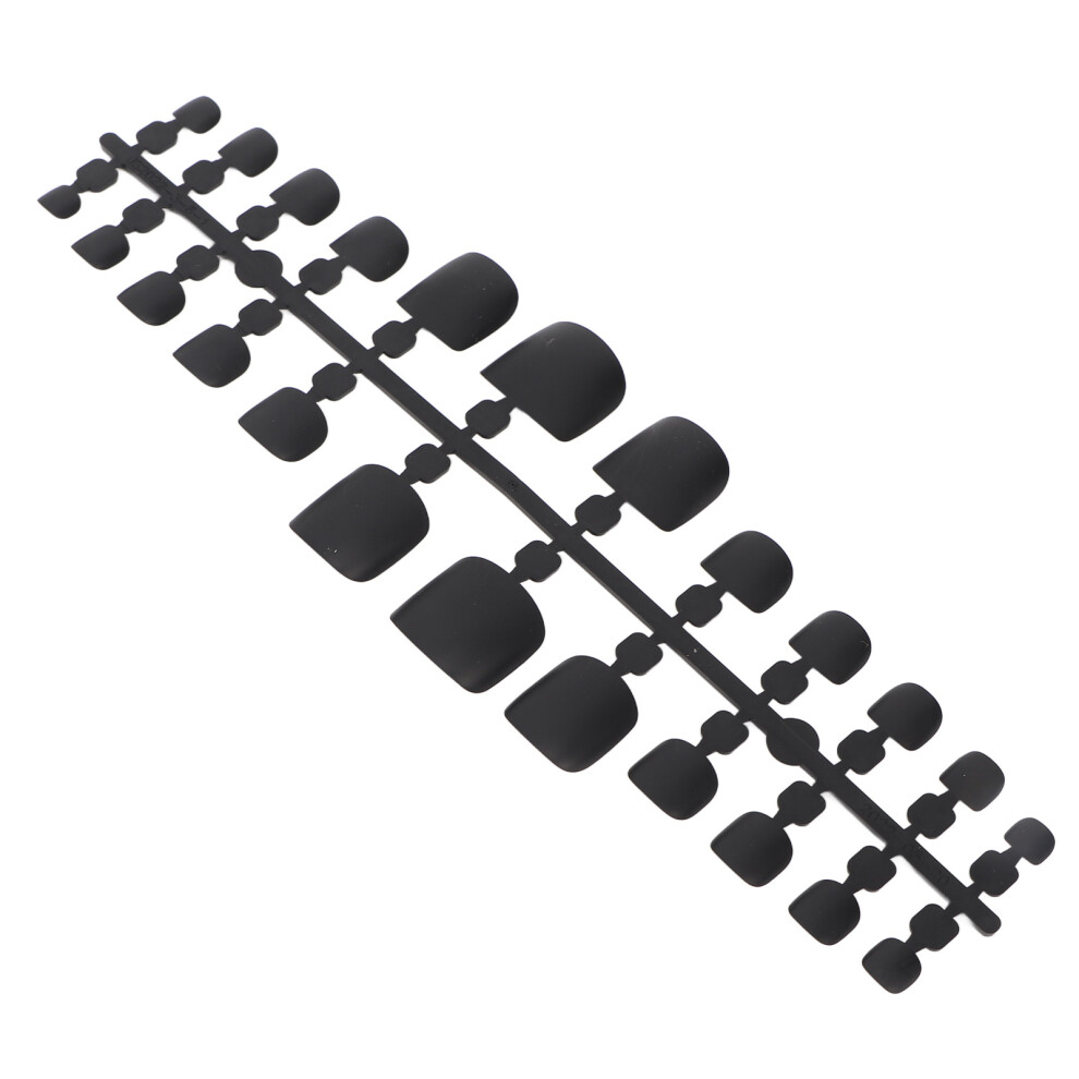 Black 240Pcs Adhesive False Toe Nails Full Cover Wraps For Manicure