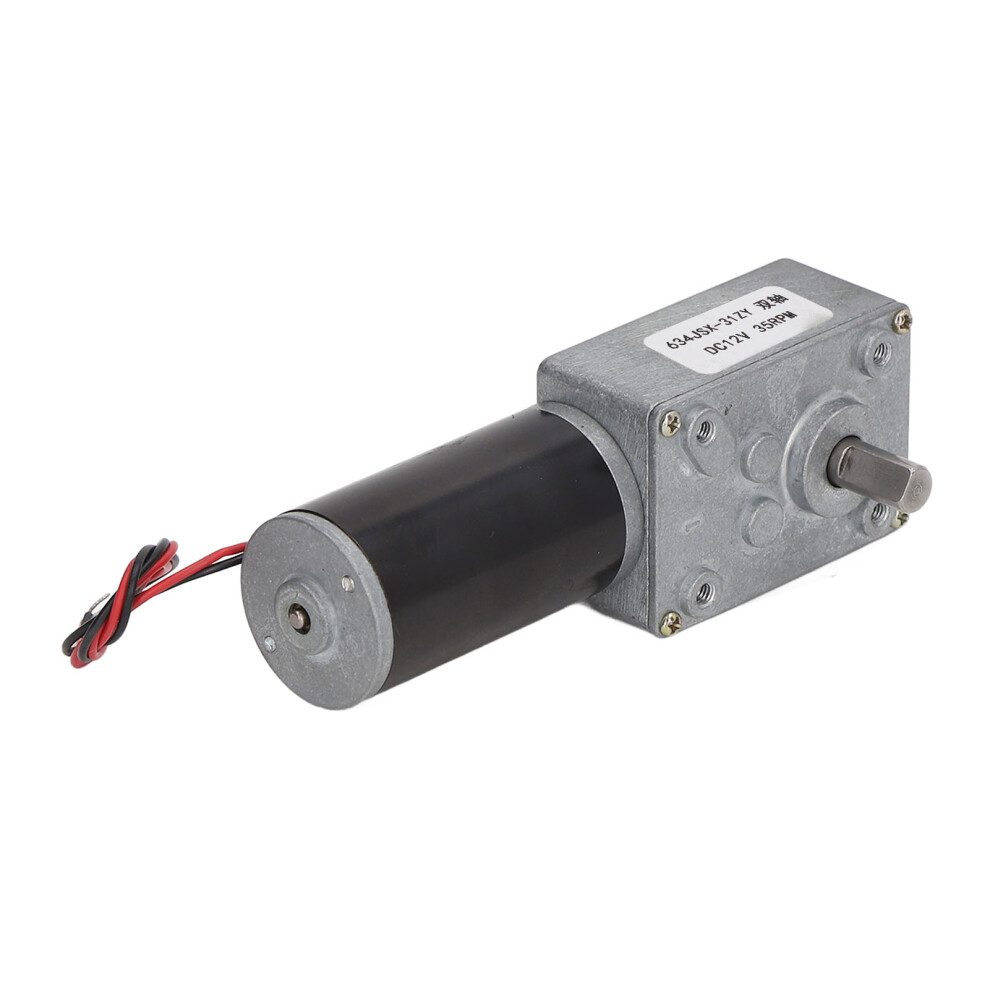 Gear Motor Dual Shaft Dc 12V Worm Geared Motor 35Rpm Self Locking 7641339459379