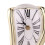 Melting Clock Plastic Retro Decor Electroplated Gold, 145x175x115mm 5