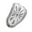 Stable Retro Silver Desk Clock - Feel Time Pass with Melting Design 8