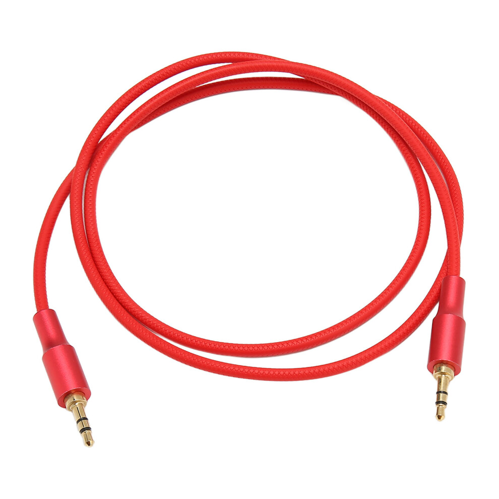 3.5Mm Male To Male Aux Cable, 3.3Ft Nylon Woven Sound Cord, Red 9391339465099