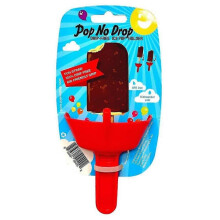 (red)Pop No Drop Drip Free Popsicle Holder Mess Free Frozen Treats Holder With Straw
