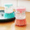 5pcs Liquid adding and washing pot brush, press type automatic liquid adding and washing dishes brush, non greasy and non damaging pot, multifunctiona 5