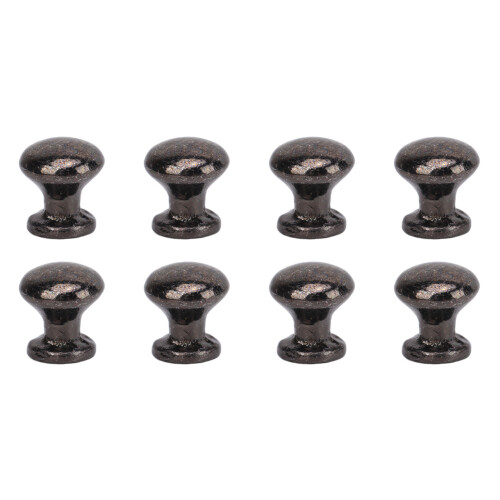 8 Stück 1:12 Rundkopftürknöpfe Schwarz, Höhe 0,5 cm 1