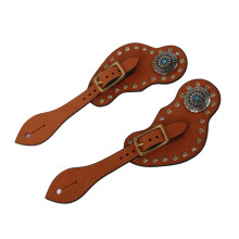 Brauner Western-Sporenriemen 25 cm / 9,8 in mit Schnalle