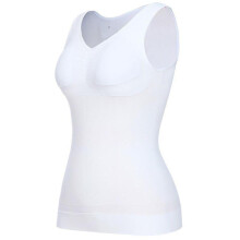 (M,White)Lebanghui 3 In 1 Sculpting Body Shaping Vest Shaper Shapewear Breathable Slimming For Women