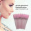 (Pink)Lebanghui 50 Pcs Disposable Eyelash Mascara Brushes Lashes Makeup Brushes Wands Applicator Makeup 5