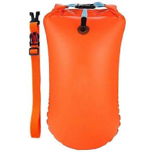 Lebanghui High Visibility Adult Swimming Buoy for Open Water, Inflatable Safety Lifebuoy for Swimming, Triathlon, Snorkelers