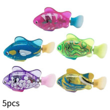 5pcs Baby Fish Light Up Bathtub Toy Led Light Shower Bathtime for Kids Infants Electronic Fish Toys