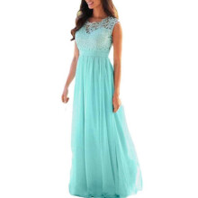 (XL,green)Womens Lace Elegant Wedding Evening Dress Party Dresses Bridesmaid Dresses