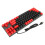 87 Keys Mechanical Keyboard RGB Backlit Blue Switch Wired, Black Red 14