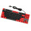 87 Keys Mechanical Keyboard RGB Backlit Blue Switch Wired, Black Red 16