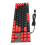 87 Keys Mechanical Keyboard RGB Backlit Blue Switch Wired, Black Red 12
