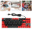 87 Keys Mechanical Keyboard RGB Backlit Blue Switch Wired, Black Red 2