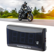 Universal 12V LCD Water Temp Gauge with 18mm Sensor for Motorcycles
