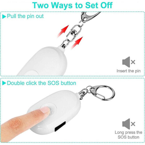 Personal Alarm, 2 Pack Women Personal Alarm Security Alarms 2