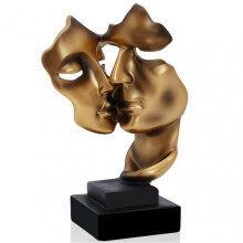 Sculpture Decorative Silence Is A Golden Abstract Art Statue Decoration Living Room Office Bar Cafe Entrance Statues And Sculptures,Resin,Gold