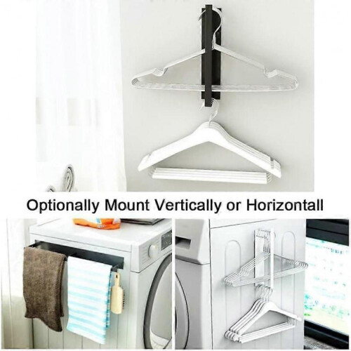 Magnetic hanger storage rack, washing machine hanger storage rack, hanger stacking rack 25L8WWhite 1