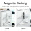 Magnetic hanger storage rack, washing machine hanger storage rack, hanger stacking rack 25L8WWhite 1