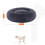Fluffy, cat bed, donut cushion, washable, removable padding in the middle, long plush, 80 cm diameter, dark grey 2