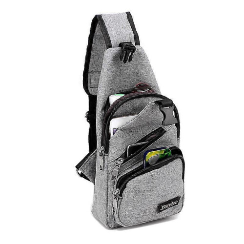 Men's Crossbody Bag, Gray 1