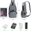 Men's Crossbody Bag, Gray 3