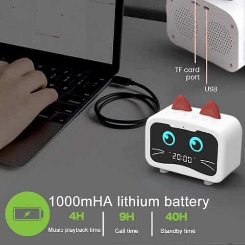 Hi-Fi Bathroom Speaker Bluetooth 5.0 with Charging Cable-White Dragon 2
