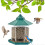 Hanging Lantern Bird Feeder Plastic,Green 1