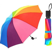 Rainbow Umbrella, Folding Rainbow Umbrella, Small and Colorful, 10 Colors