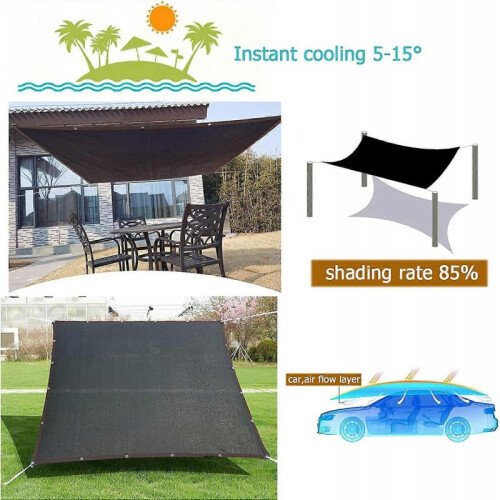 Premium Black Shade Net,85% UV Resistant Sunscreen Netting(3x4m) 2