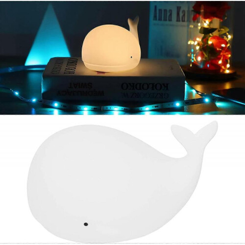 1200mAH USB Night Light 7 Colors Whale Shaped 1.3WWhite 2