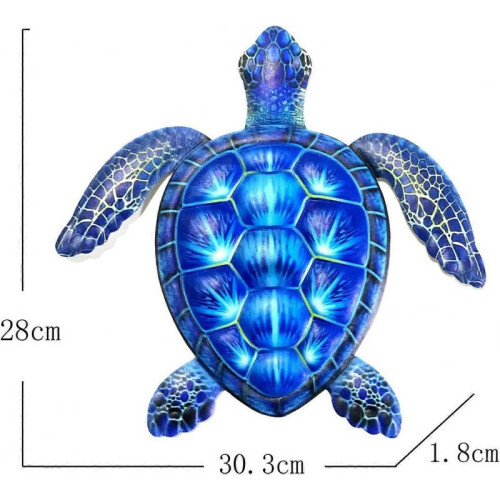 Metal Iron Tortoise,Outdoor Wall Decor(Blue) 1