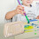 Foldable Pencil Bag Case Storage Large-Capacity(Brown) 3