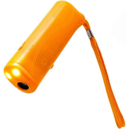 Handheld Dog Repellent Trainer, 3 in 1 with LED Flashlight(Yellow)