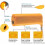 Handheld Dog Repellent Trainer, 3 in 1 with LED Flashlight(Yellow) 4