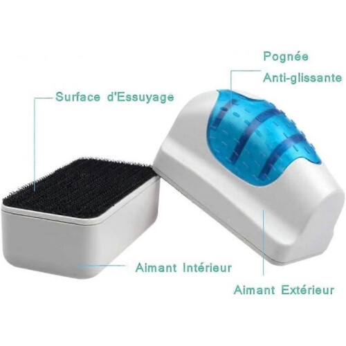 Magnetic Glass Cleaning Brush Cleaner Magnet Glass Scraper ,Size S 2