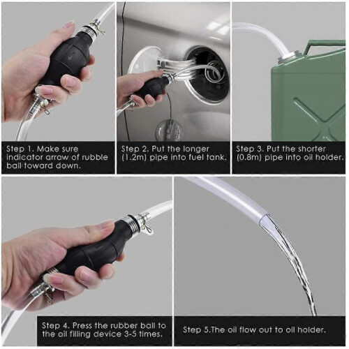Manual Siphon Fuel Pump, Diesel Fuel Water Transfer Manual Pump 2